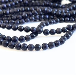 4 mm Blue Goldstone - Hel streng